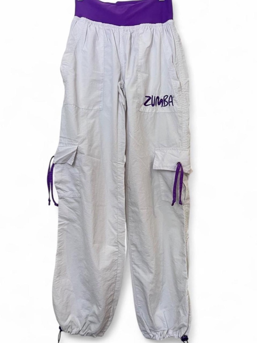Zumba Fitness Y2K purple & white cargo pants Size Small